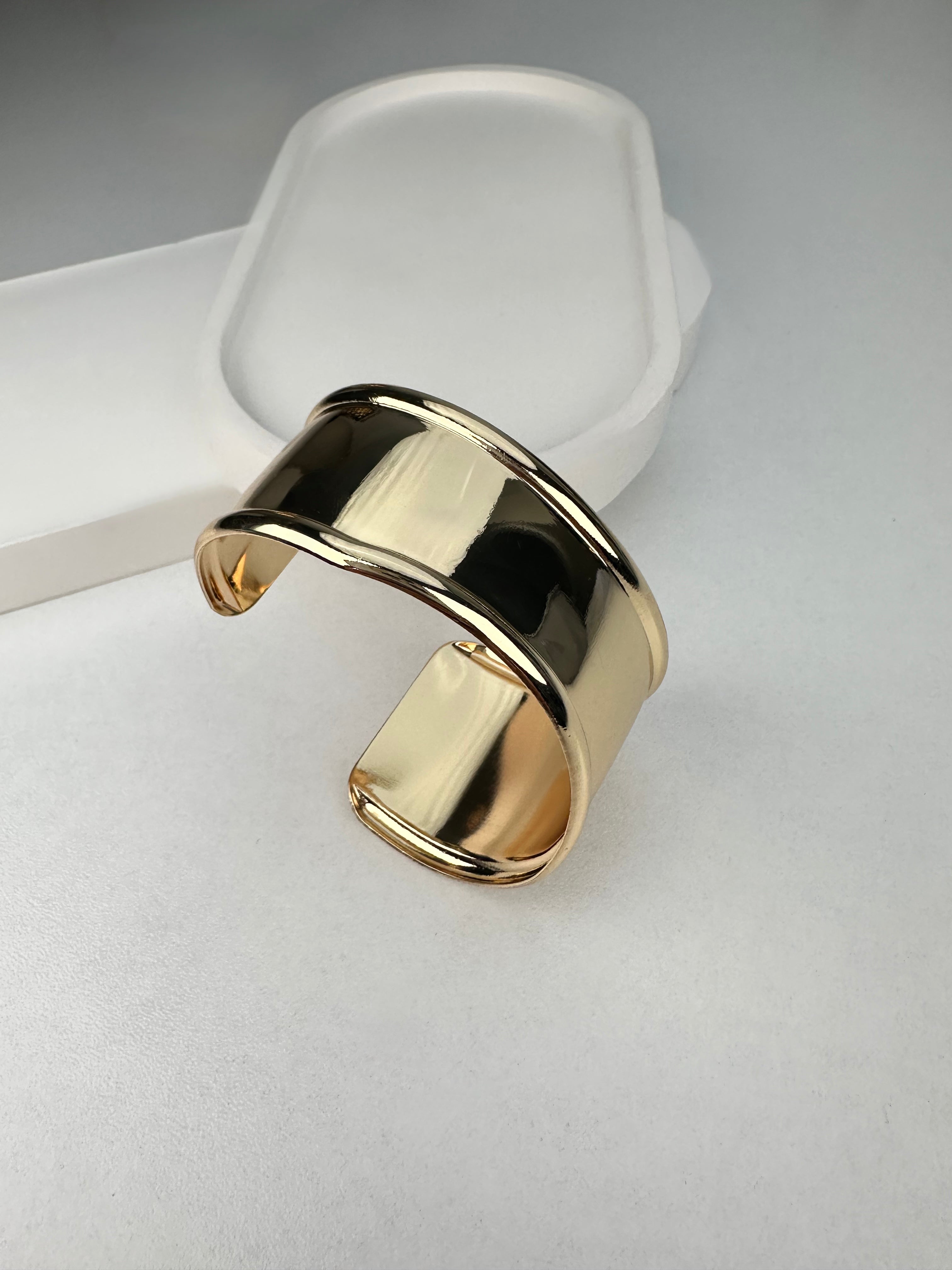 Özel Seri Plaka Gold Kelepçe Bileklik