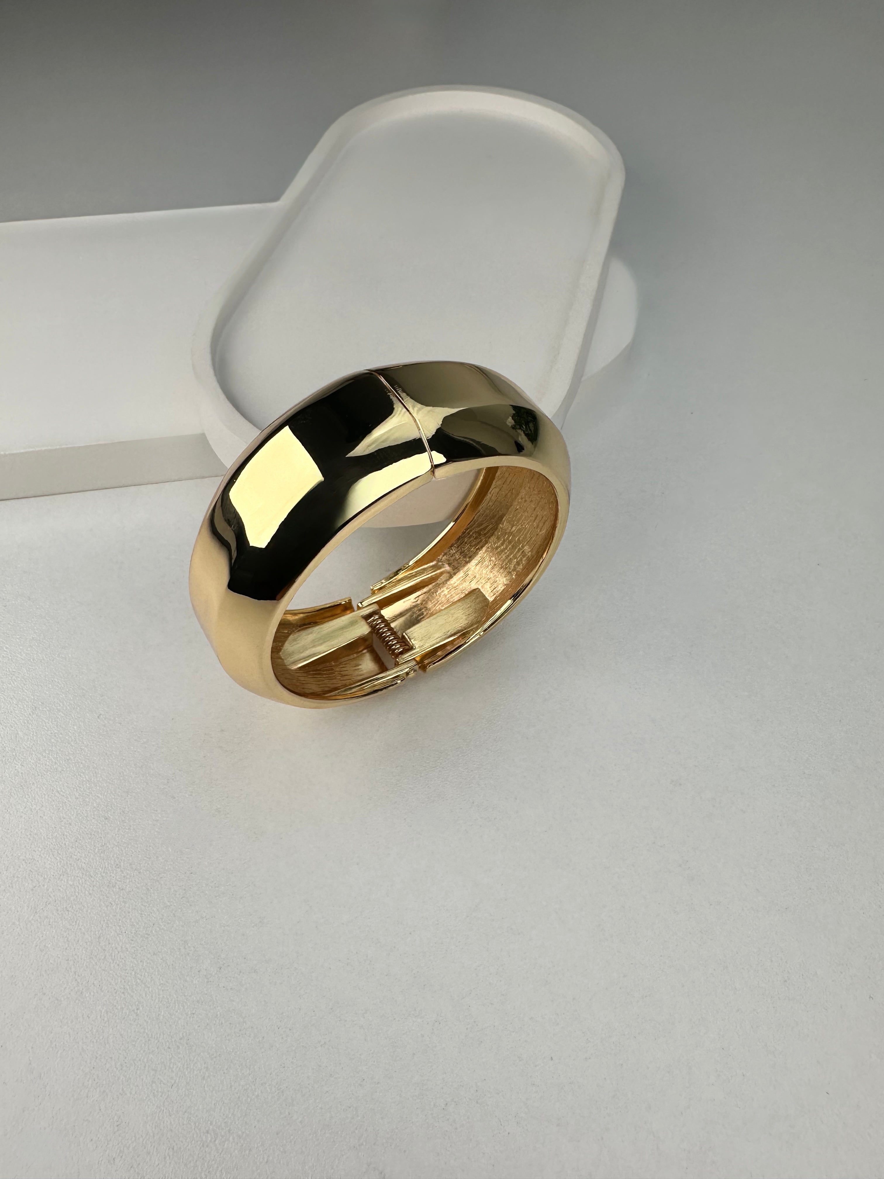 Özel Seri Kalın Halka Gold Bileklik