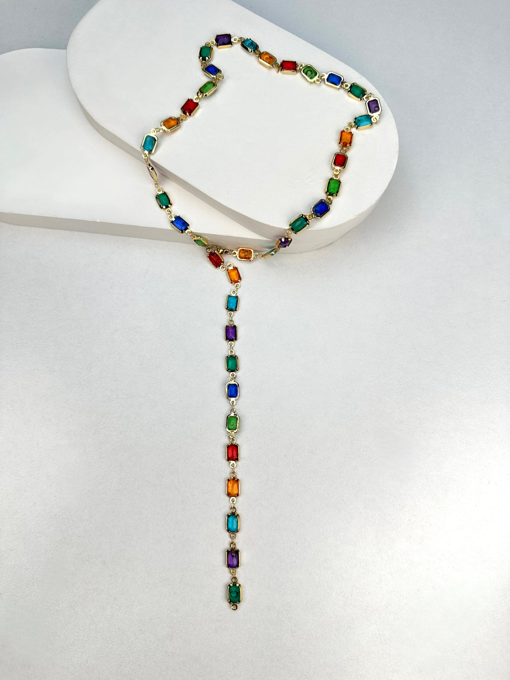 Özel Seri Renkli Bloklu Dekolte Kolye