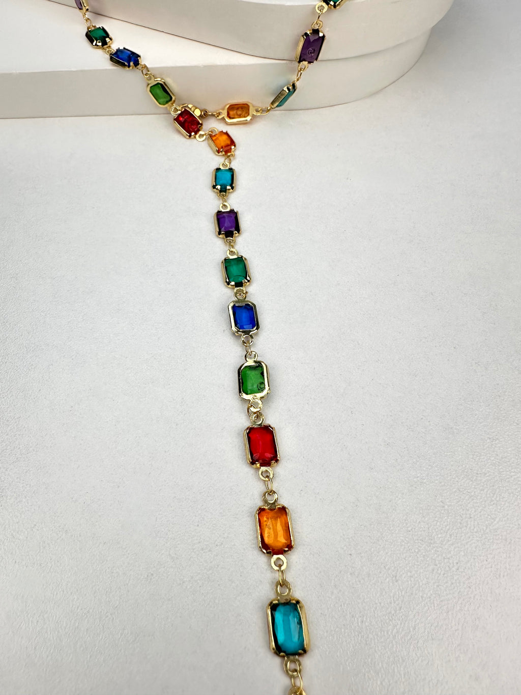 Özel Seri Renkli Bloklu Dekolte Kolye