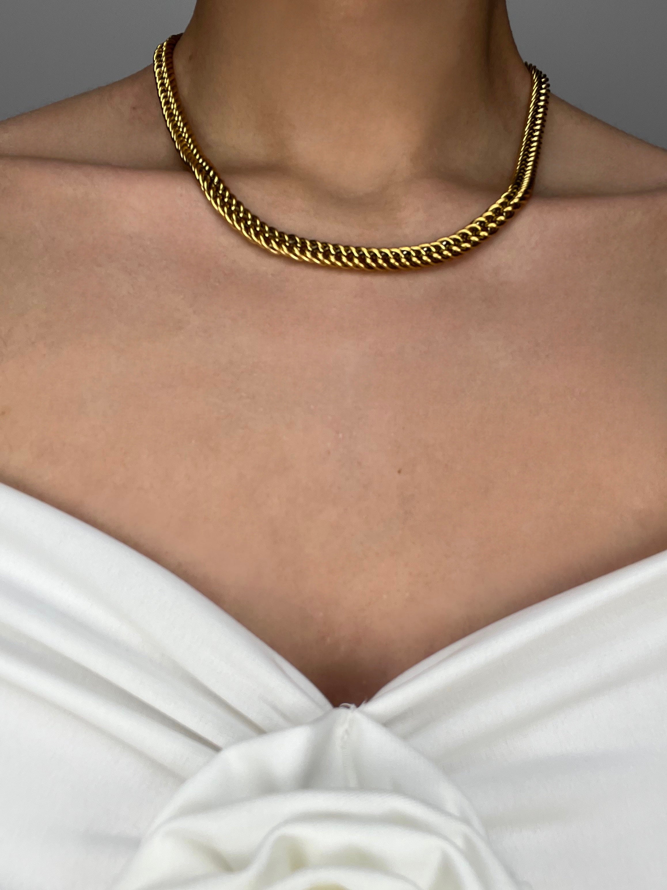 Özel Seri Kalın Zincir Gold Kolye