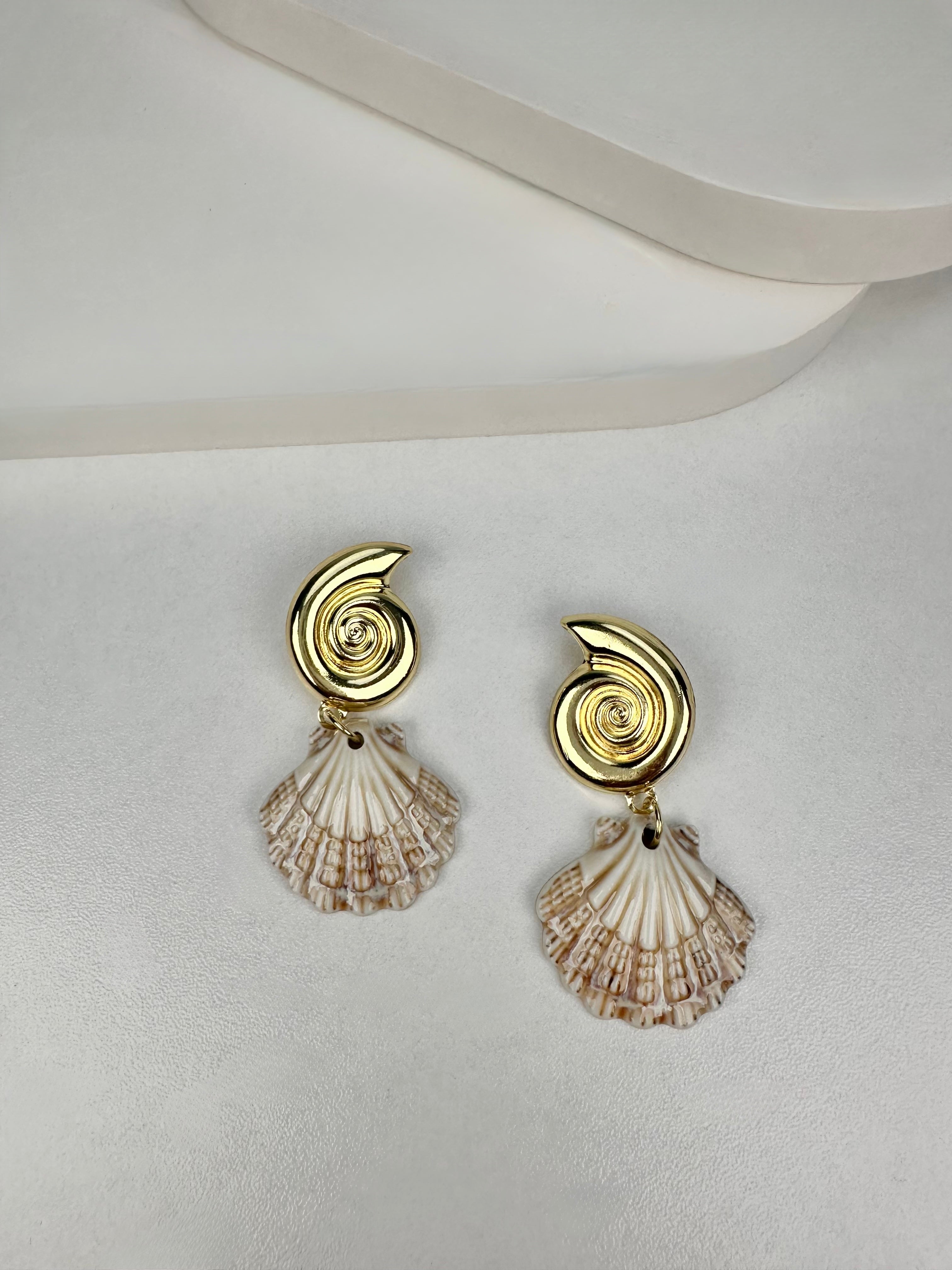 Deniz Kabuklu Salyangoz Küpe