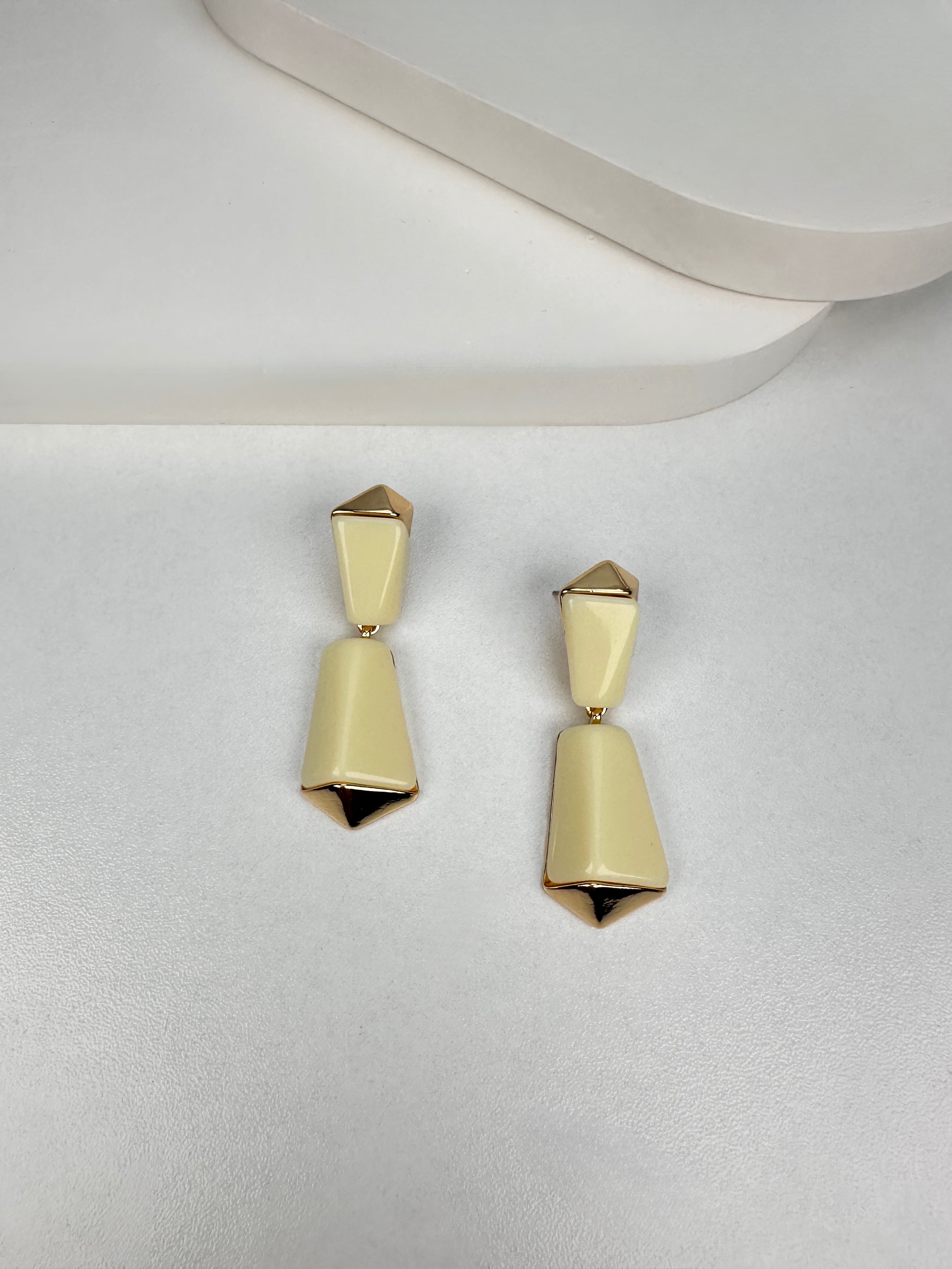 Sarı Geo Gold Küpe