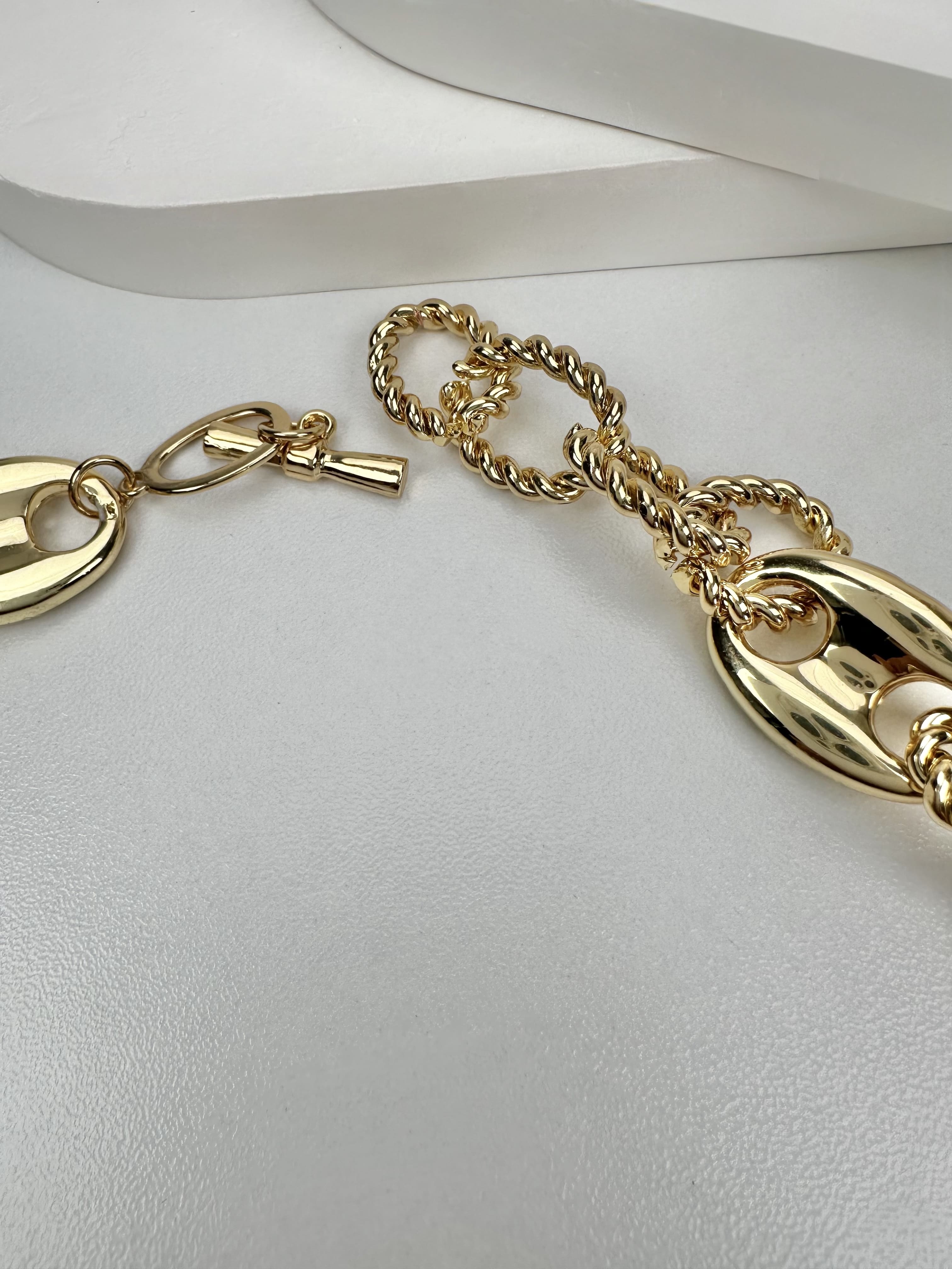 Kalın Sarmal Gold Kolye
