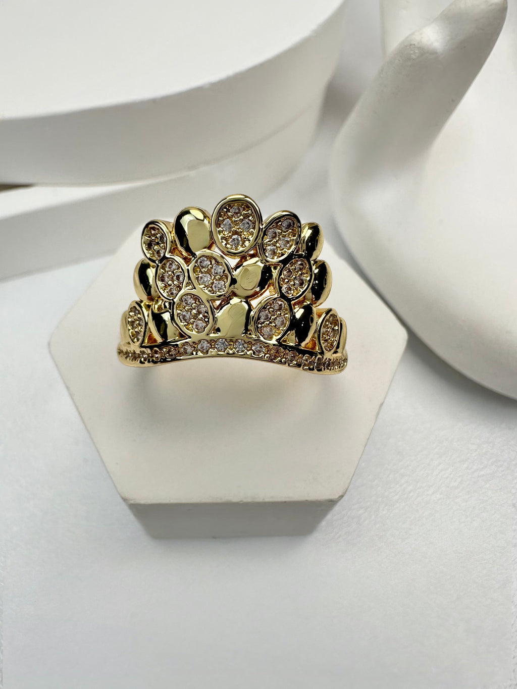 Marka Tasarım Gold Taşlı Yüzük