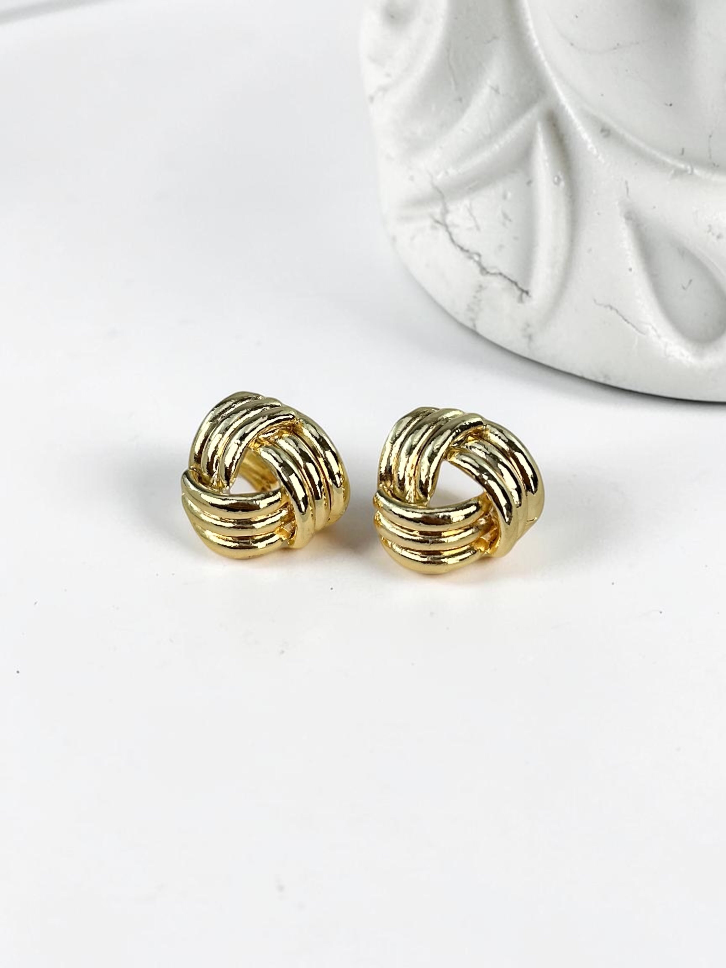 Pinterest Tasarım Gold Küpe