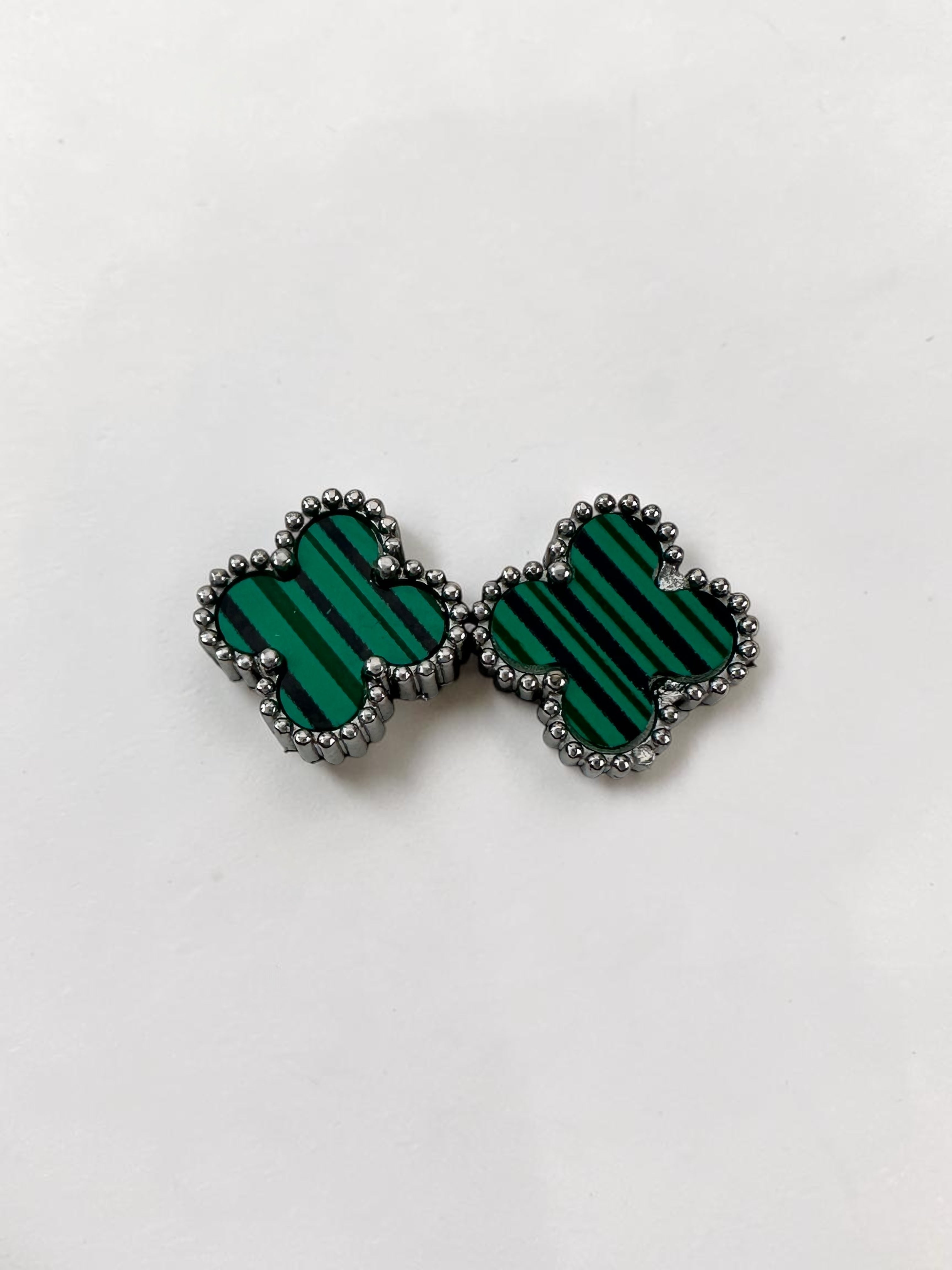 Clf Mini Boy Yeşil Yonca Küpe