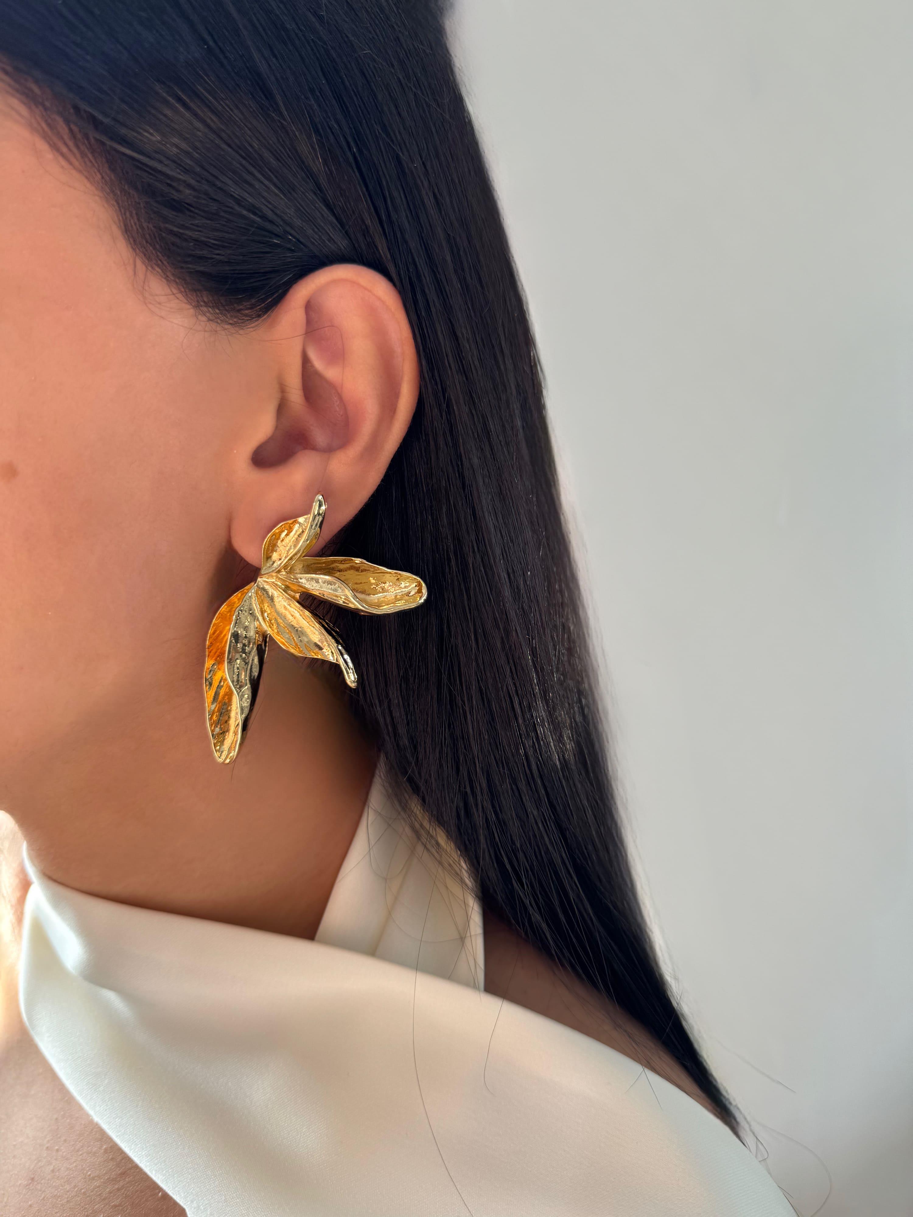 Blade Gold Tasarım Küpe