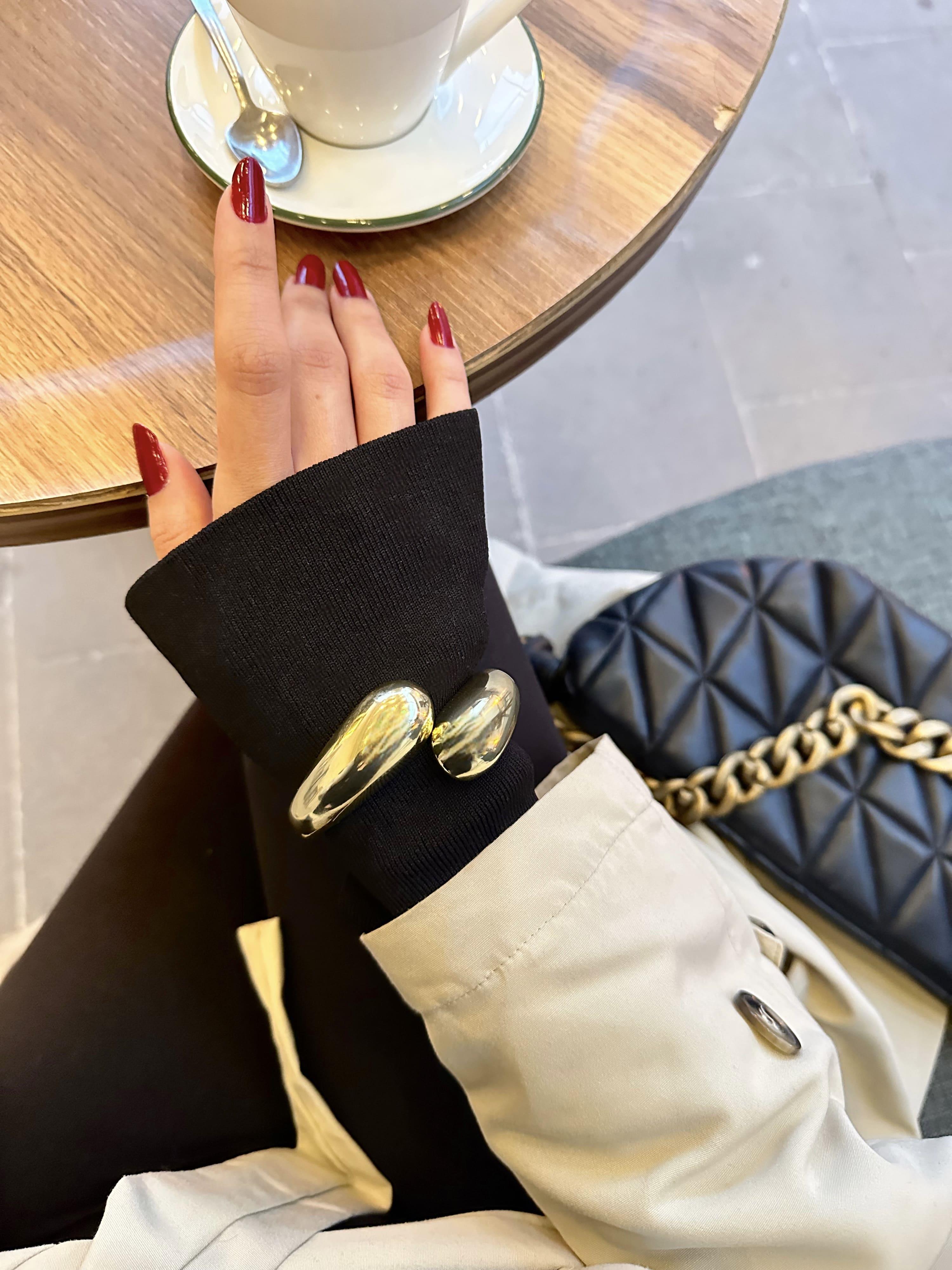 Damla Gold Kelepçe Bileklik