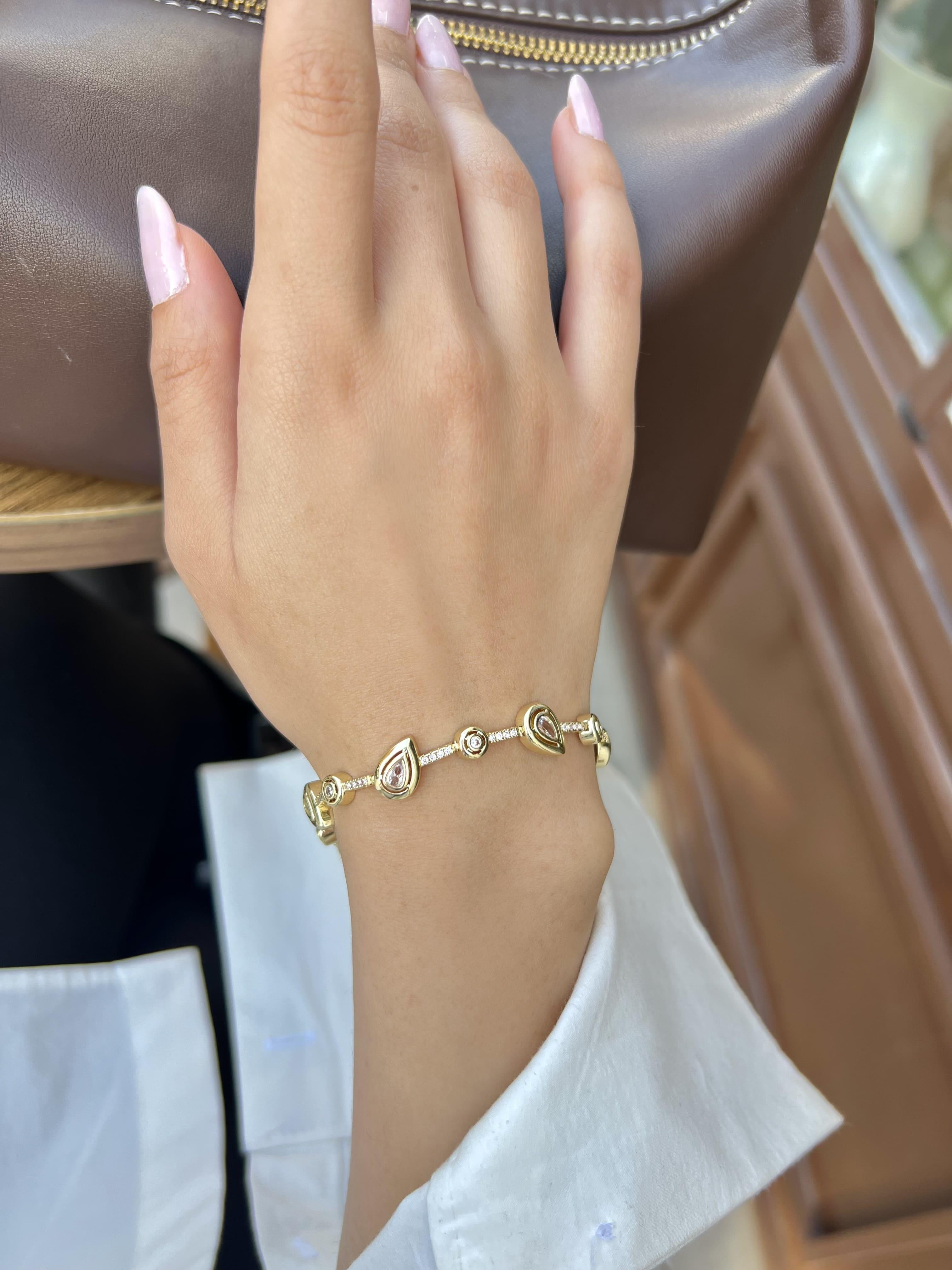 Damla Tasarım Gold Bileklik