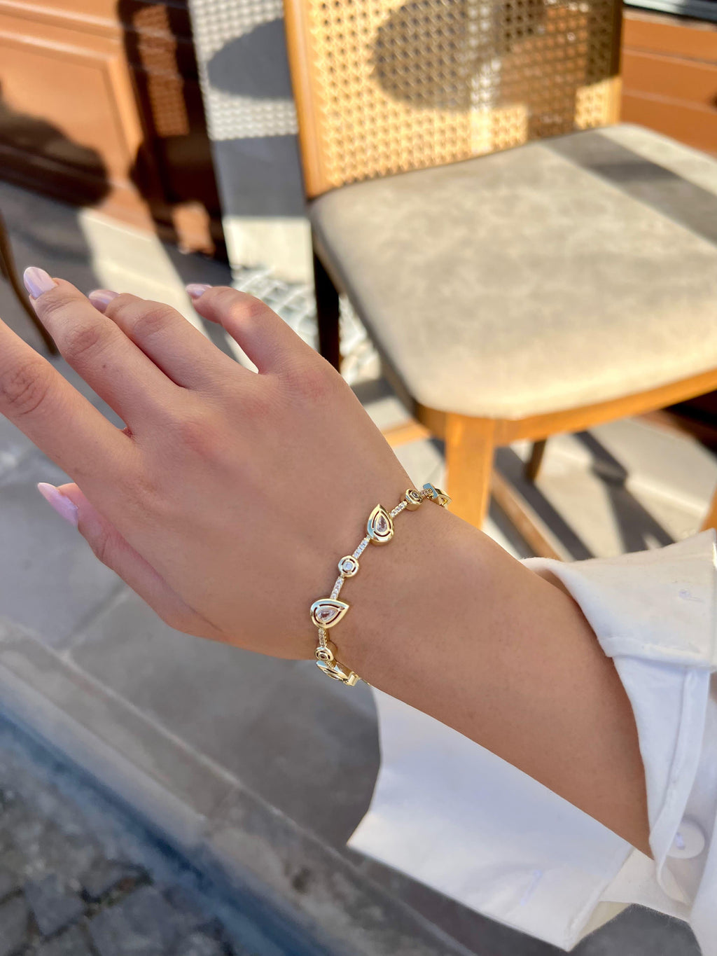 Damla Tasarım Gold Bileklik