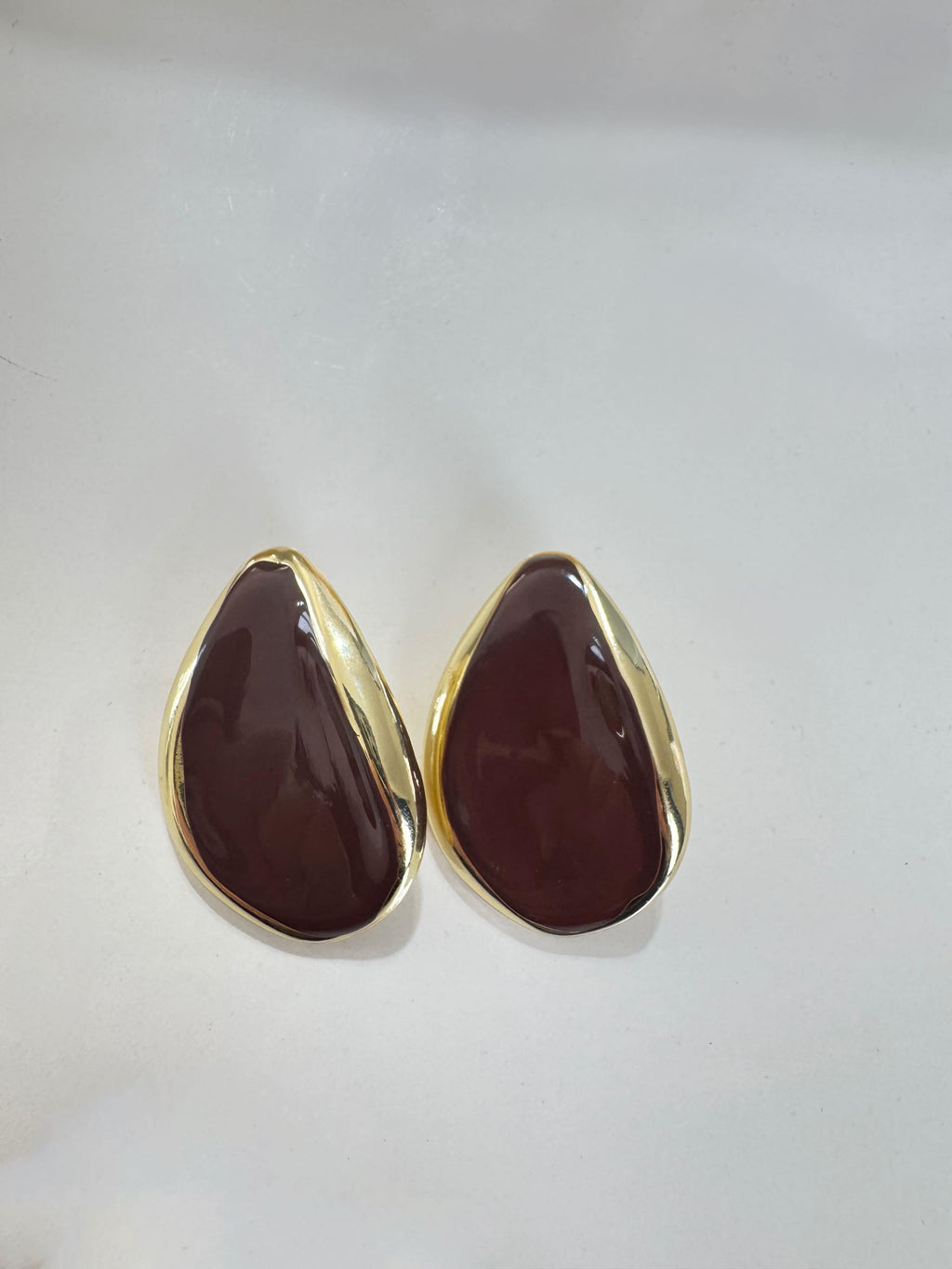 Damla Tasarım Kahvrengi Küpe