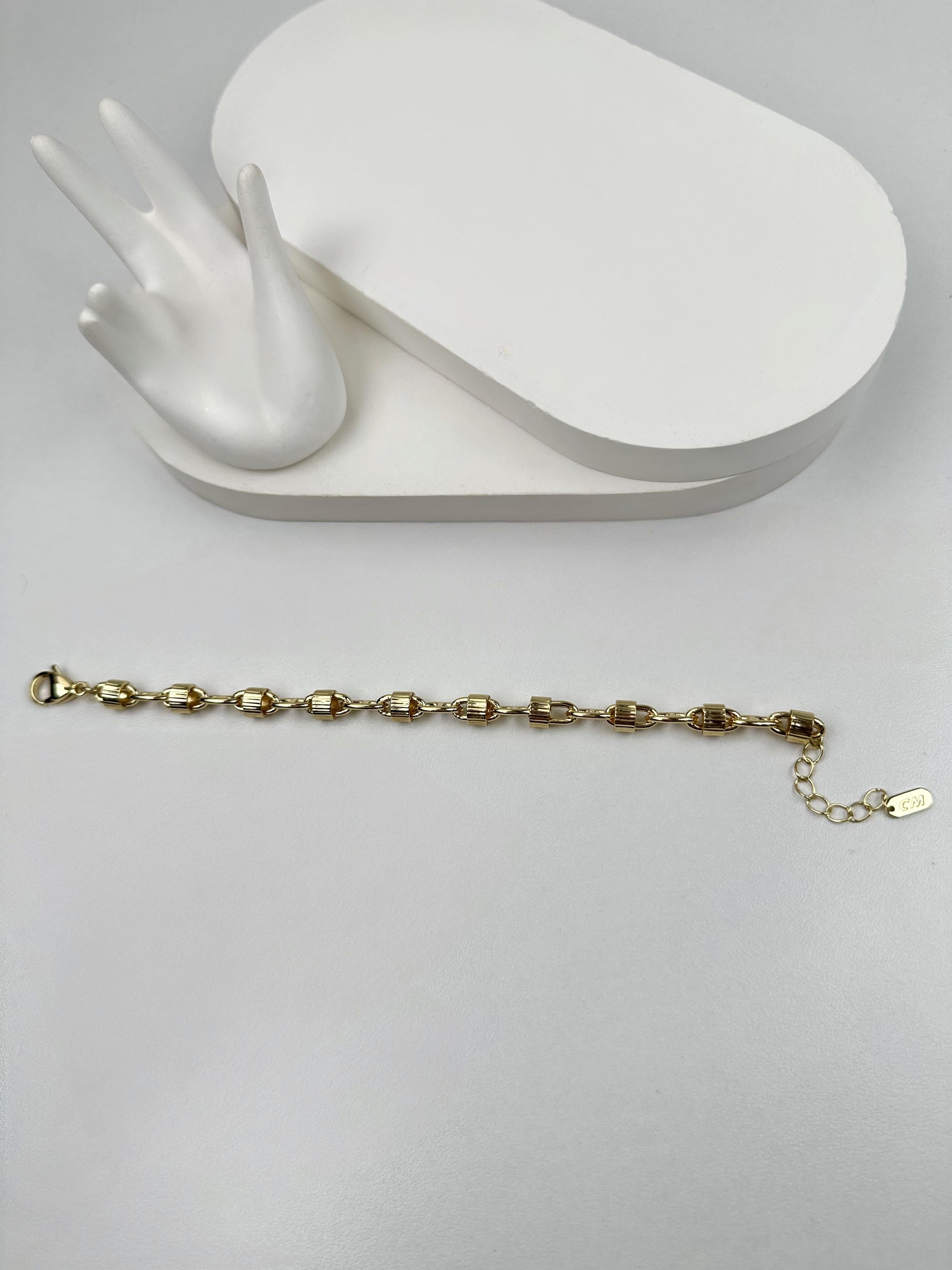 Geo Desen Gold Bileklik