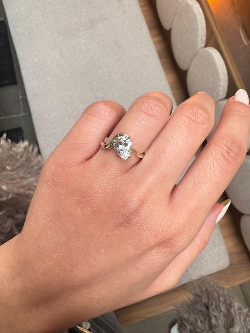 Geometrik Desen Tektaş Yüzük