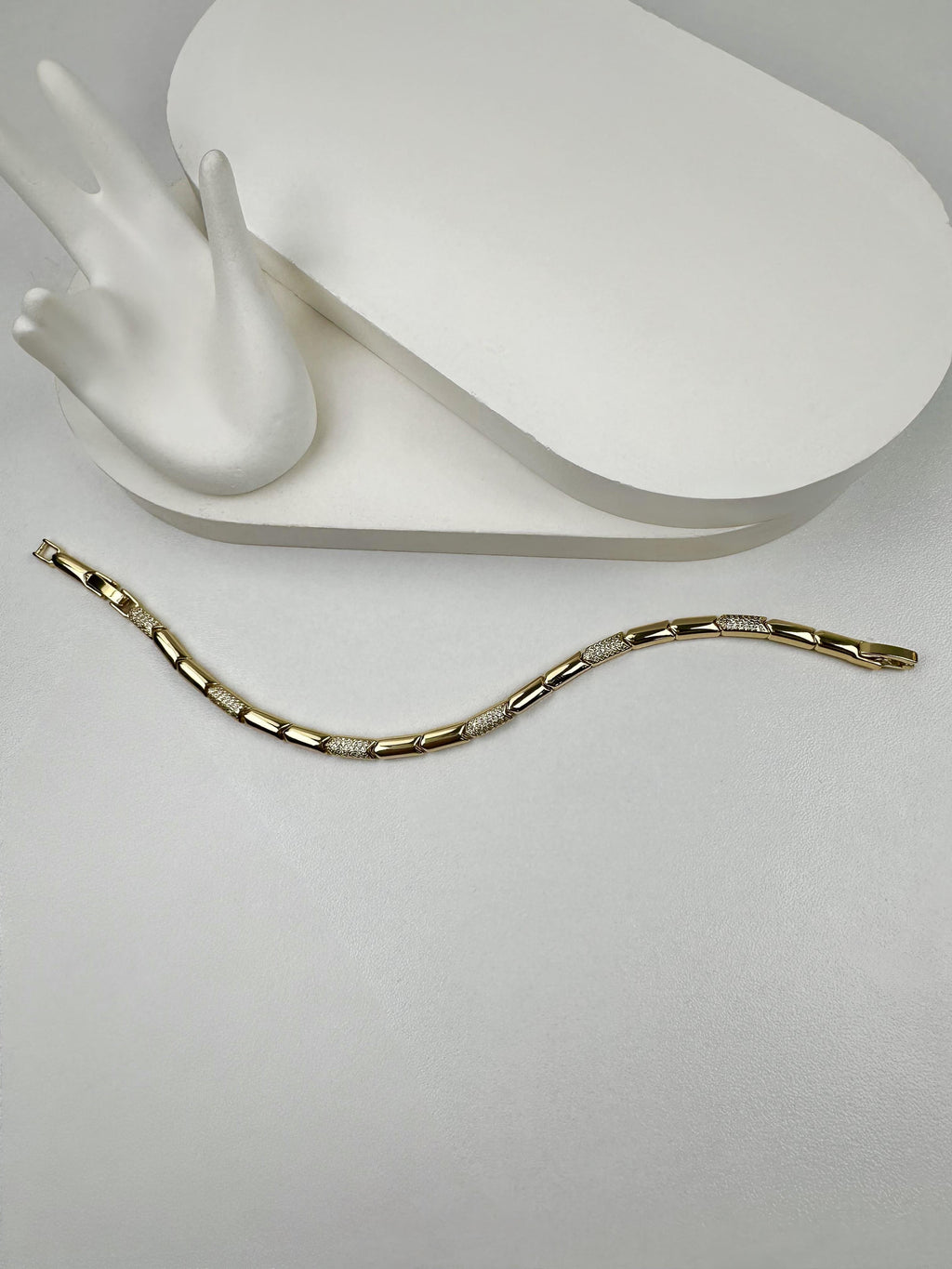 Gold Gümüş Şeritli Bileklik