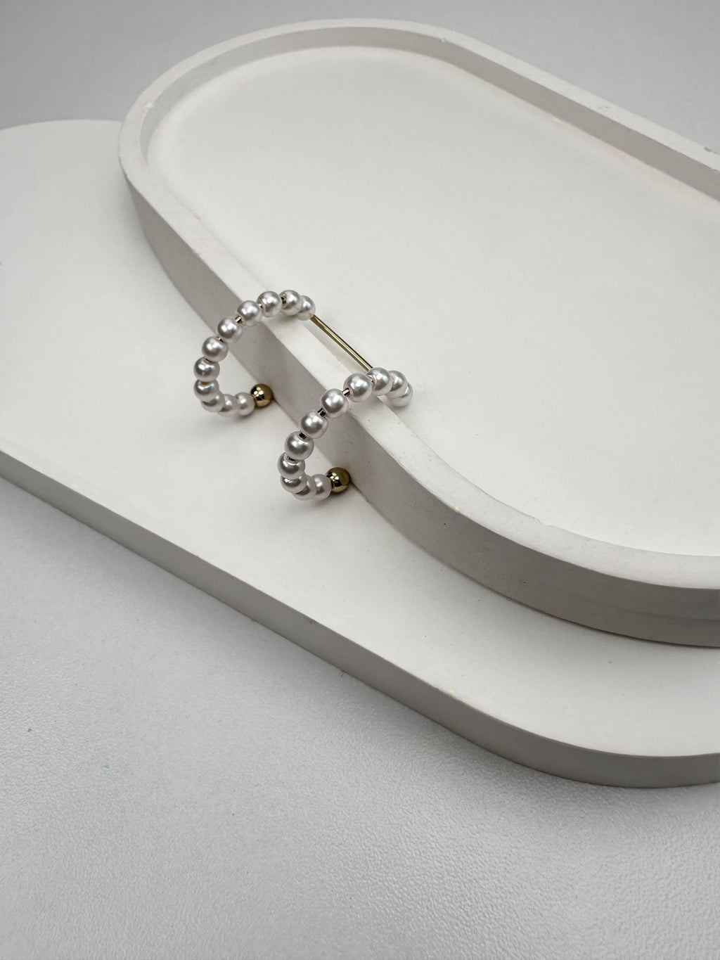 İkili İncili Kıkırdak Küpe