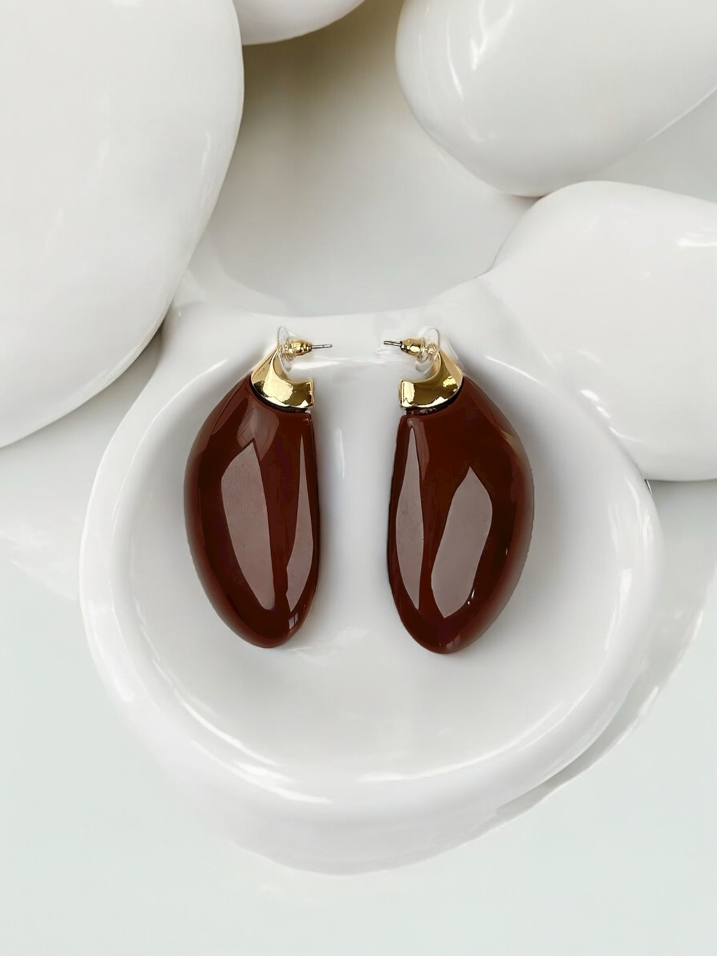 Özel Seri Kahverengi Bttg Küpe