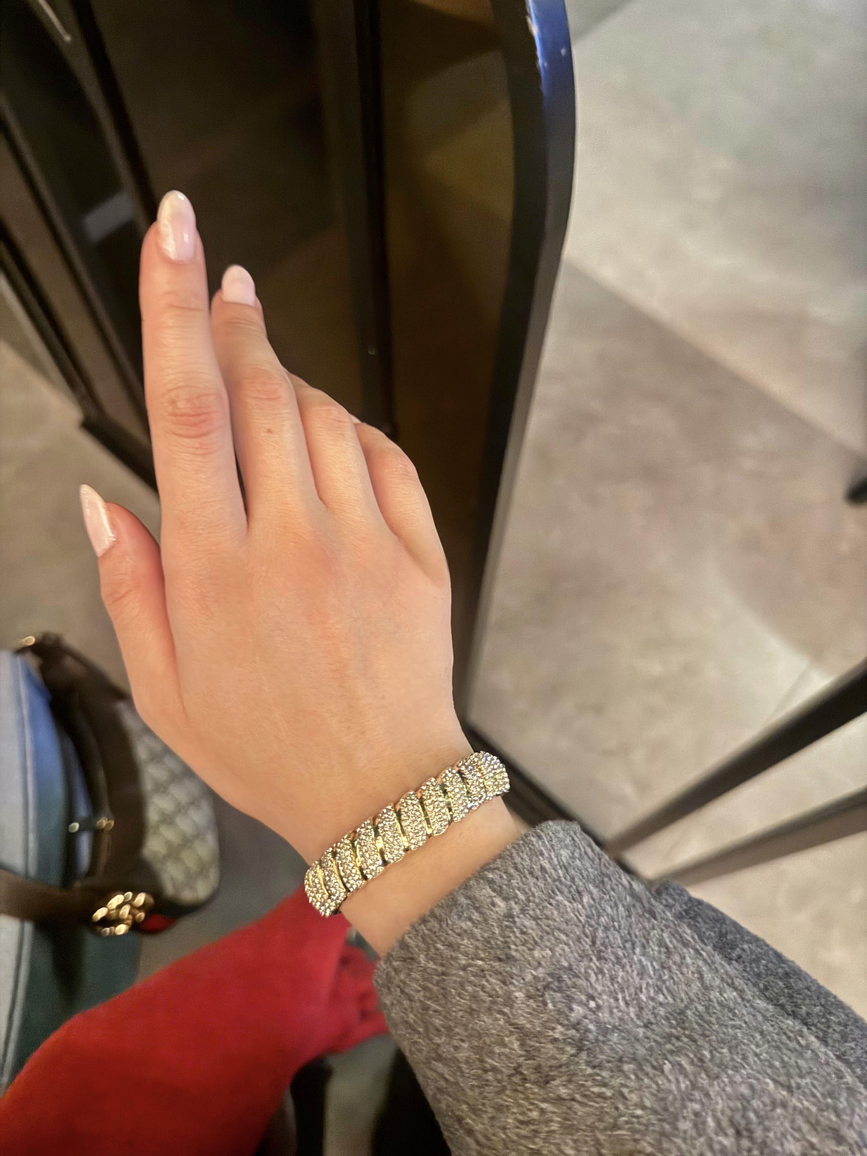 Özel Seri Taşlı Tasarım Gold Bileklik