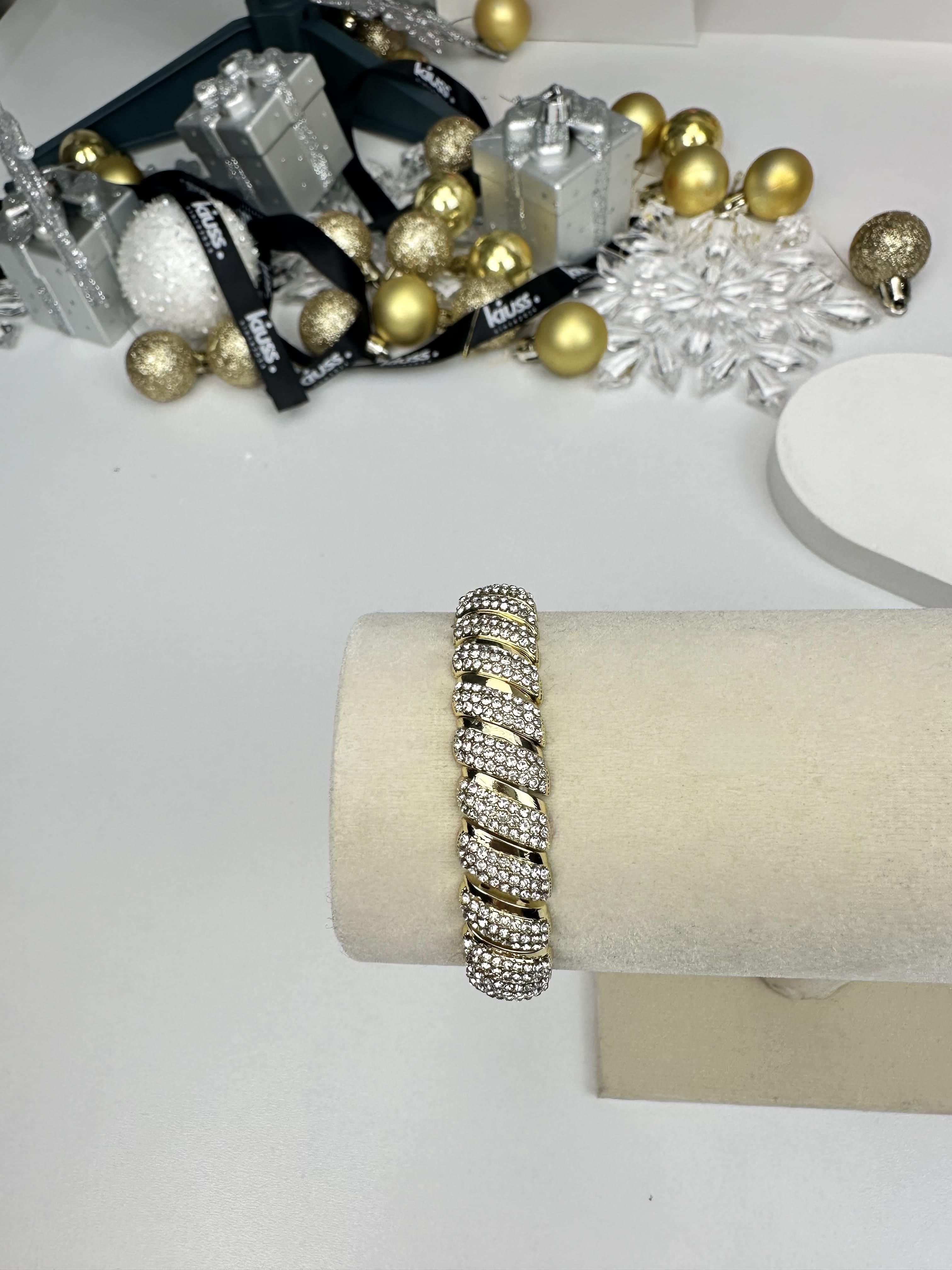 Özel Seri Taşlı Tasarım Gold Bileklik