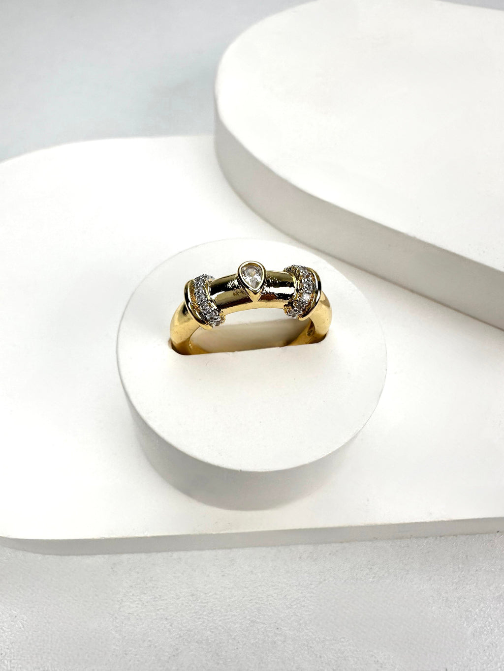 Princess Taşlı Gold Yüzük