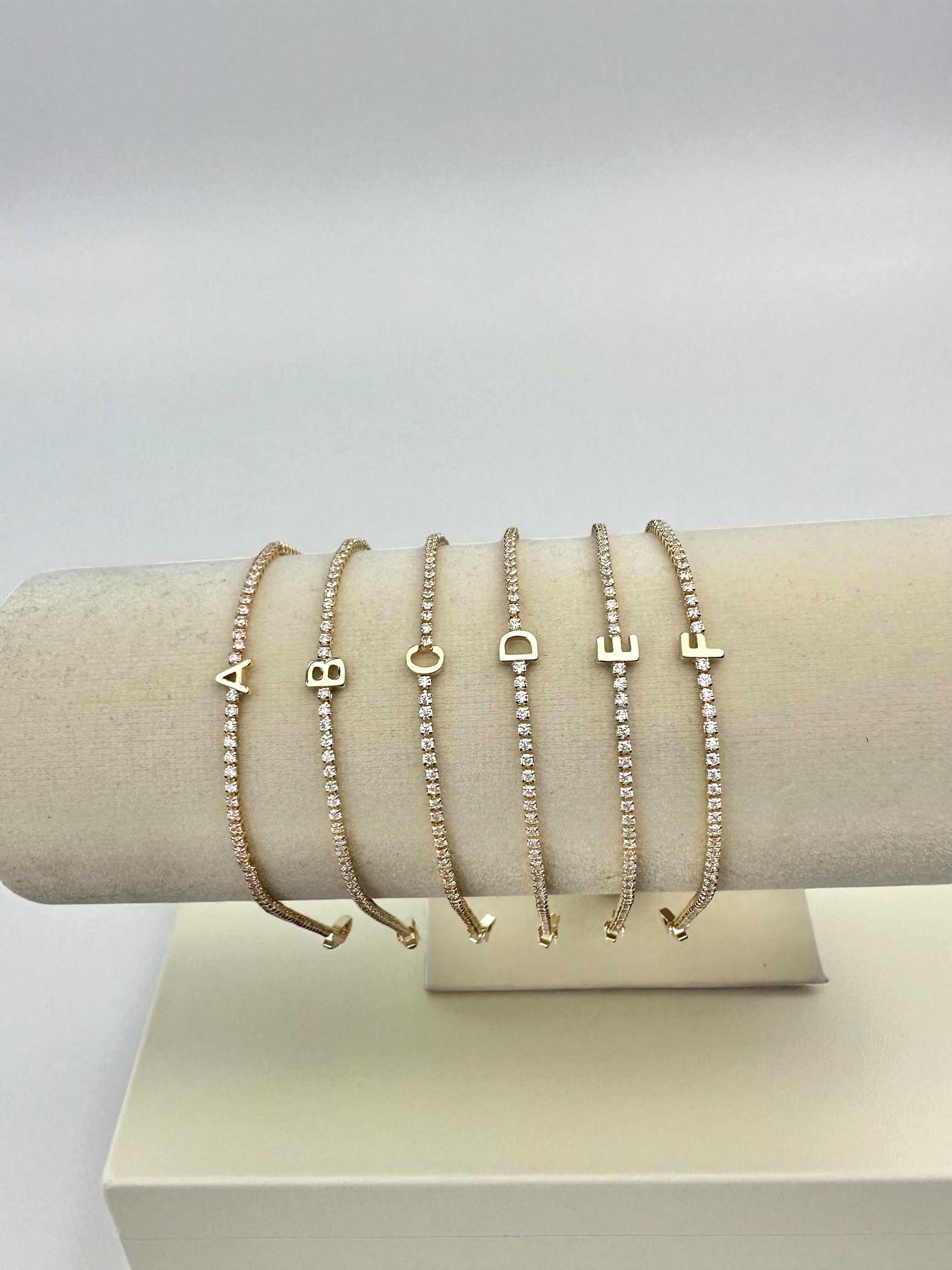 Su Yolu Gold Harf Bileklik