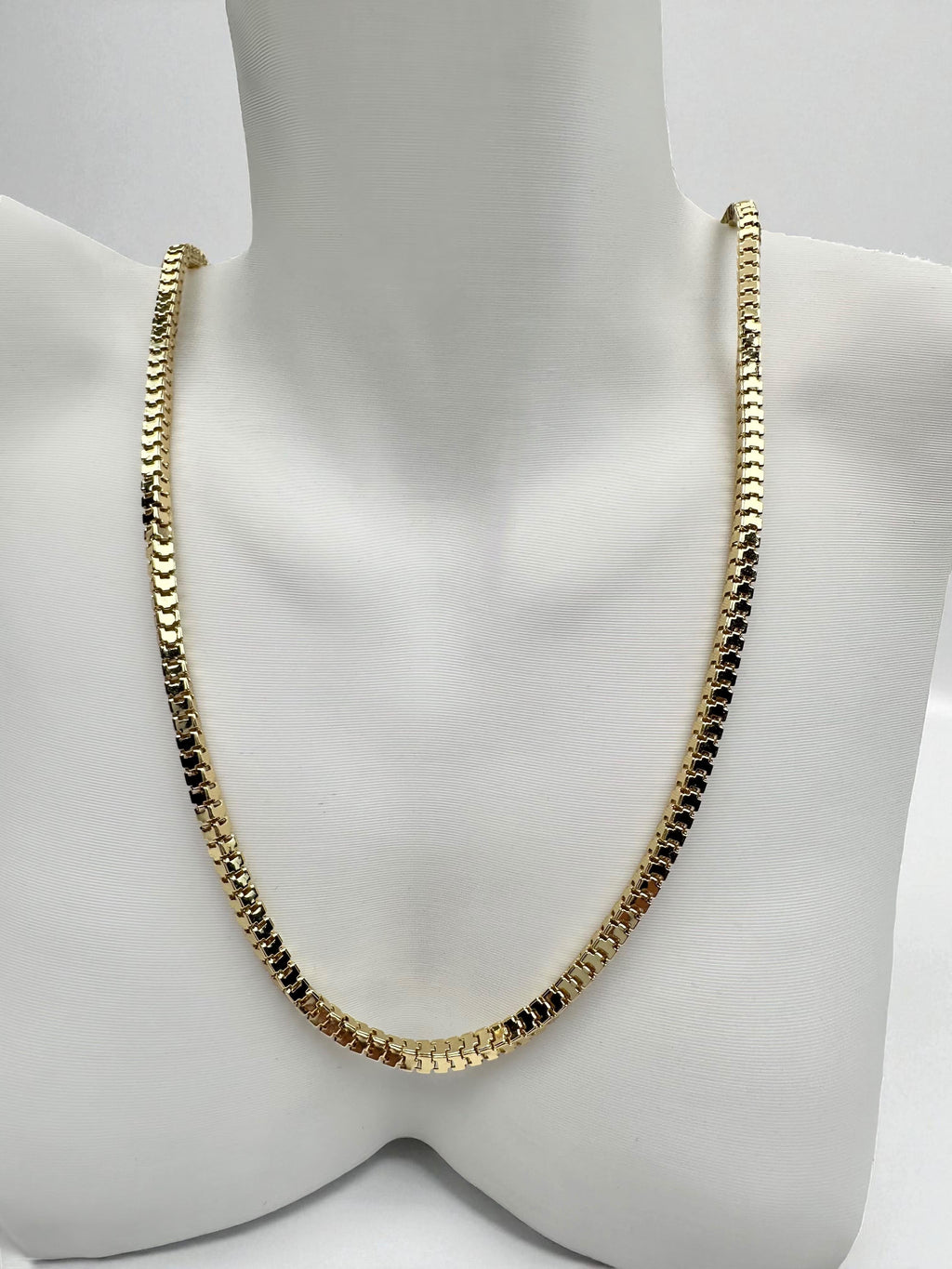 Tırtıklı Gold Zincir Kolye