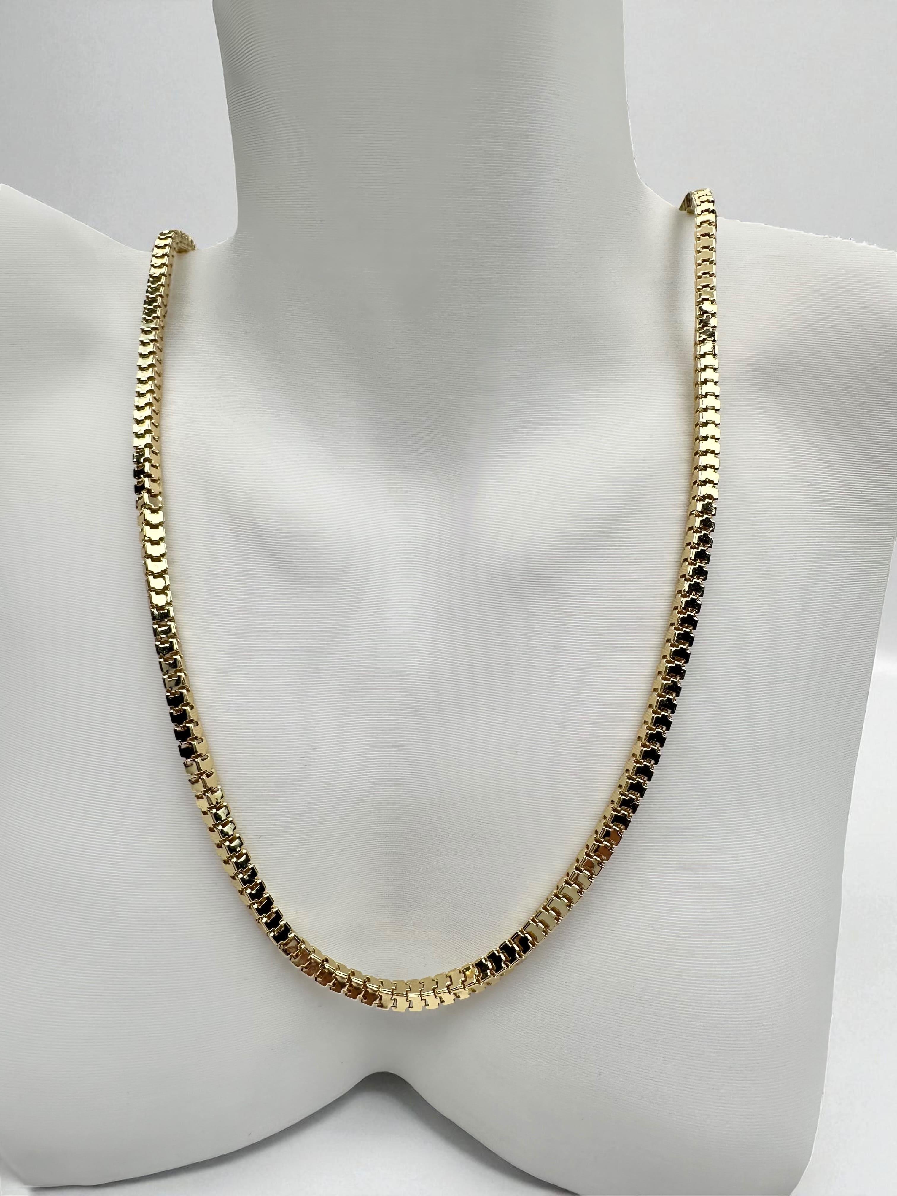 Tırtıklı Gold Zincir Kolye