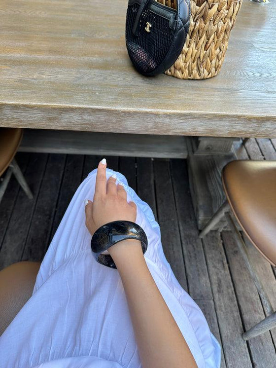 ZR Model Antrasit Kalın Akrilik Bileklik