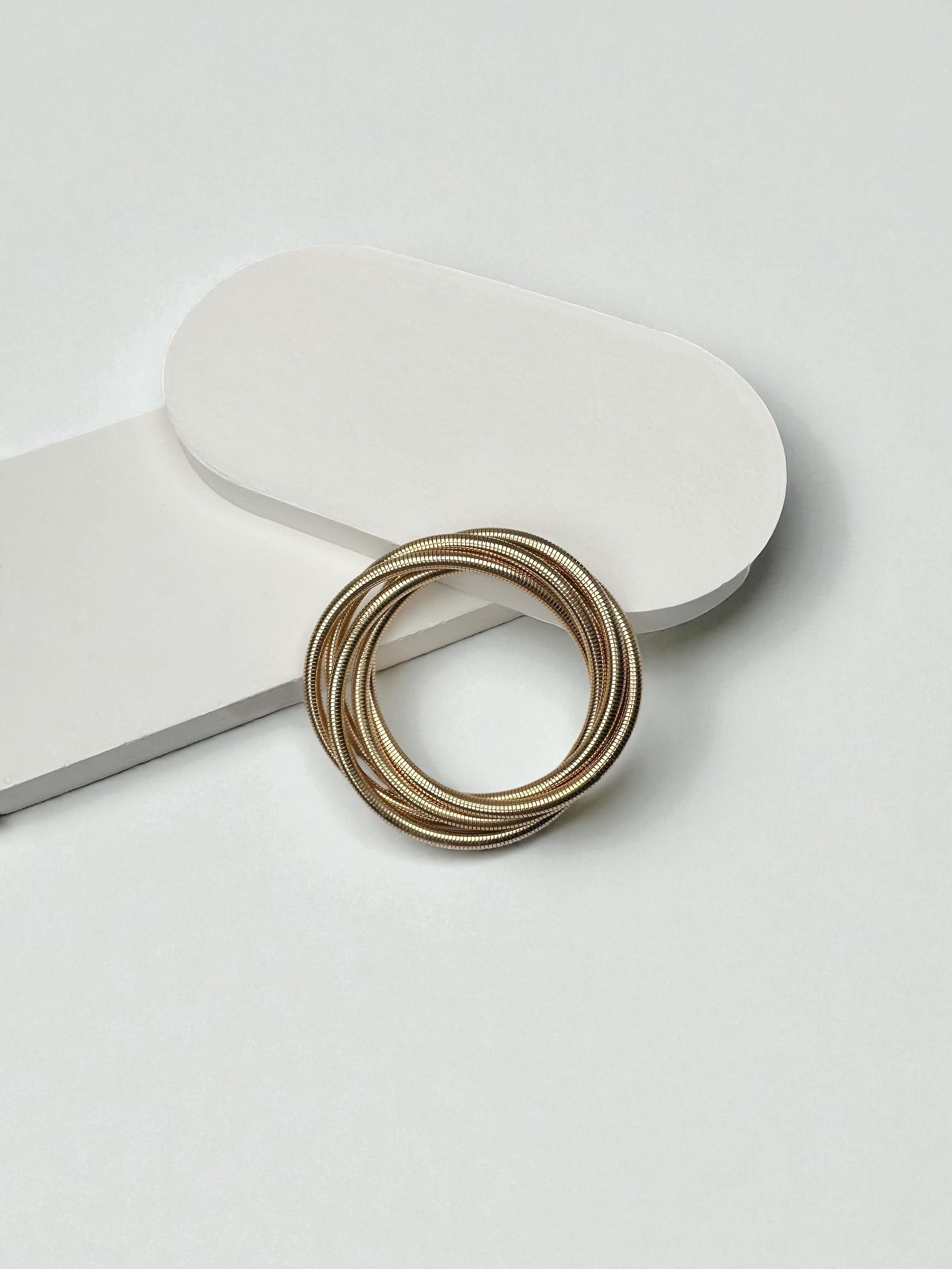 ZR Model Sarmal Gold Bileklik